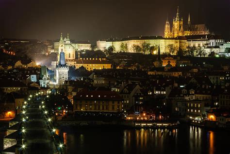 Prague Castle at Night 2 Photograph by David McAlpine - Fine Art America