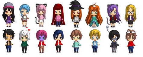 Aphmau Mystreet peeps chibis by ThePuppet101 on DeviantArt