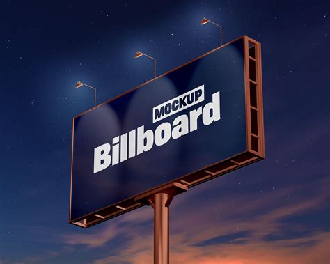 Free Night View Billboard Mockup PSD Set - Good Mockups