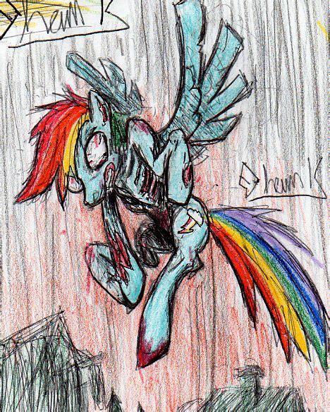 MLP. Zombies Rainbow Dash sketch by JPbro on DeviantArt