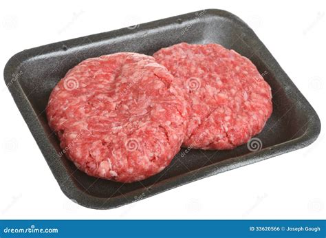 Pack of Raw Beef Burgers or Patties Stock Photo - Image of ground, burger: 33620566