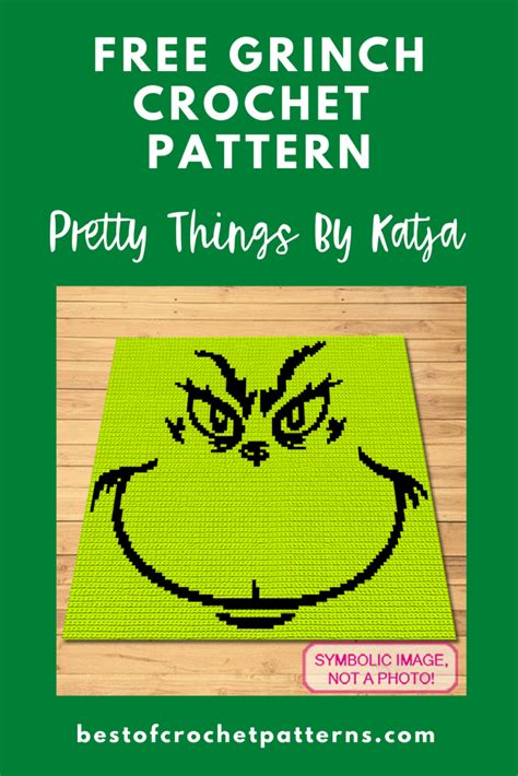 FREE Christmas Crochet Pattern - The Grinch, Tapestry Crochet Pattern – Pretty Things By Katja