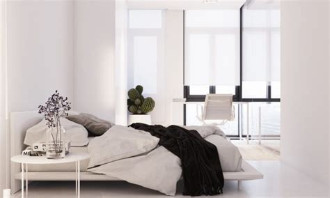 minimalist black and white bedroom | Interior Design Ideas