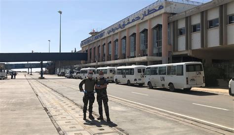 FRC Irish Contingent Rotation Damascus International Airport. | UNDOF