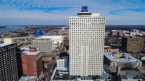 OverflightStock™ | Panoramic of Downtown Memphis Tennessee USA Aerial ...