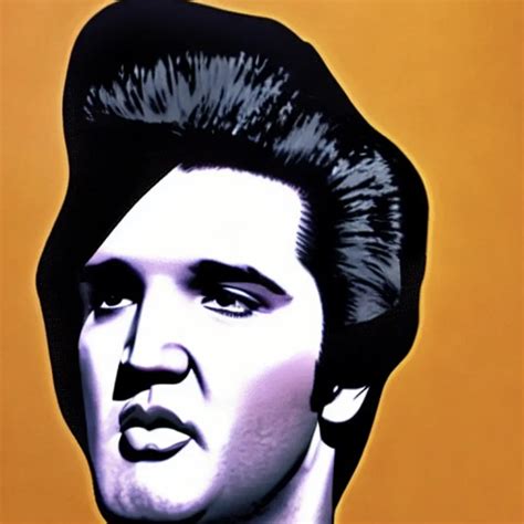 Elvis Presley in the style of Andy Warhol 19 - Artists Meet Artists