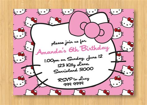 Blank Hello Kitty Invitation