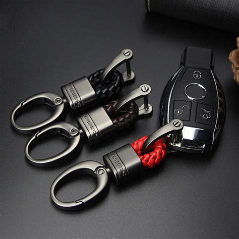 Hand Woven Keychain Key Rings Creative Key Holder Car Creative Keychain ...