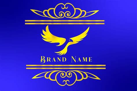 Premium Vector | Design a bird brand golden logo