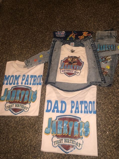 Paw Patrol Birthday Outfit Set Toddler Jean Personalized - Etsy