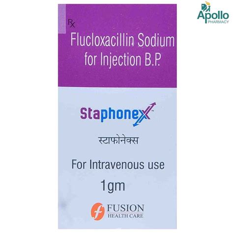 Staphonex Flucloxacillin Sodium Injection, 1 Gm, Treatment: Killing Infection at Rs 530/box in ...