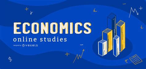 Economics Online Studies Cover Design - Vector Download