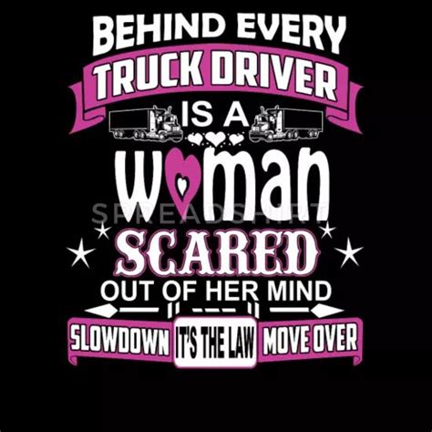 'Trucker - A woman behind every truck driver Truc' Men's V-Neck T-Shirt | Spreadshirt | Trucker ...