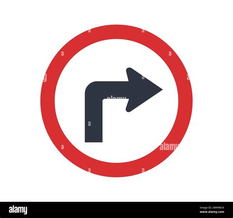 Sharp Right turn traffic sign. Flat design Stock Vector Image & Art - Alamy