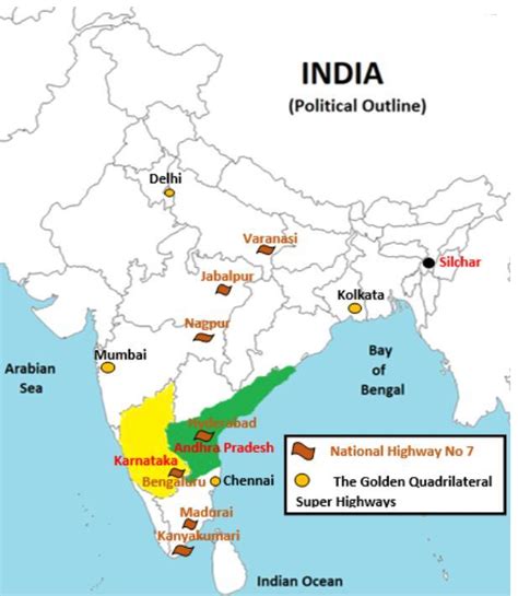 Kanyakumari On India Political Map Political Map Of India Kanyakumari | Hot Sex Picture