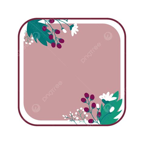 Flat Comic Style Vector Design Images, Vector Flat Style Floral Border, Floral, Flowers, Fresh ...