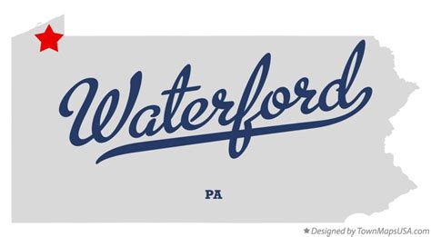 Map of Waterford, PA, Pennsylvania