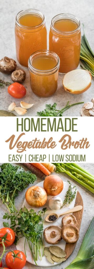 Homemade Vegetable Broth - Easy, Cheap & Low-Sodium!