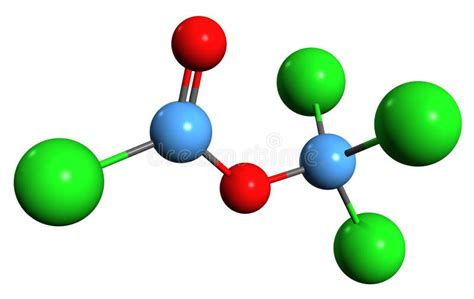 3D Image of Diphosgene Skeletal Formula Stock Illustration - Illustration of synthesis ...