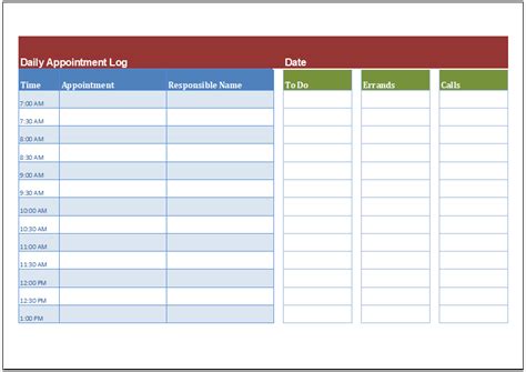 Employee Daily Assignment Log Template for Excel | Download