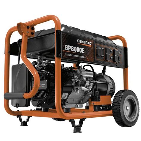 Generac 8,000W Gasoline Powered Electric Start Portable Generator | The ...