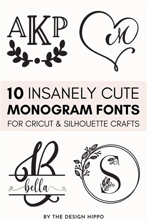 10 best monogram fonts for cricut – Artofit