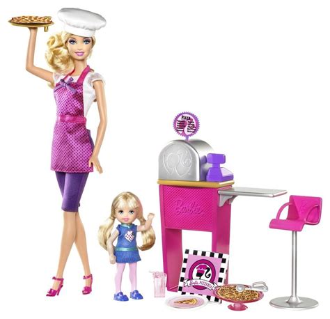 Barbie I Can Be Pizza Chef Doll & Playset, with Kelly doll | Barbie ...