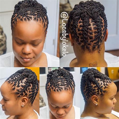 GOOD ☀️ MORNING Beautiful short LOC updo. 😍 Styl Short Dread Styles, Short Dreadlocks Styles ...