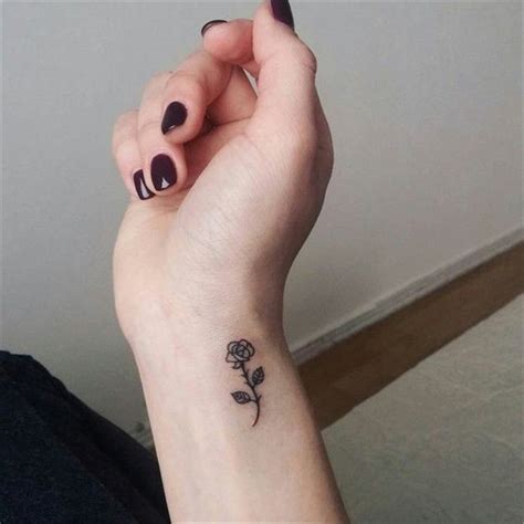 50 Gorgeous Small Wrist Tattoos to Try in 2019 | Rose tattoos on wrist ...