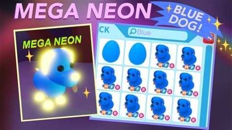 Making a MEGA NEON Blue dog in Adopt Me! - YouTube