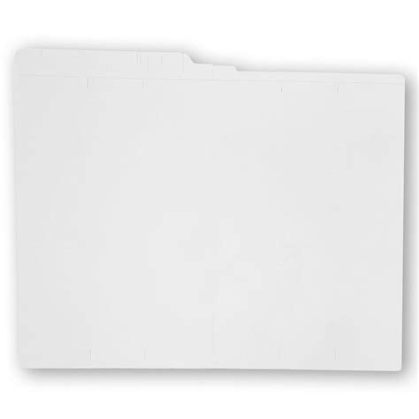 14pt White Folders, Full Cut 2-Ply END TAB, Legal Size (Box of 50)