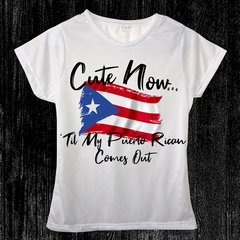 Ladies Puerto Rico Flag T-shirt cute Now... 'til My - Etsy