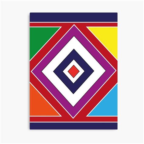 Ndebele Patterns Traditional Modern Cultural South Africa – Poster - Canvas Print - Wooden ...