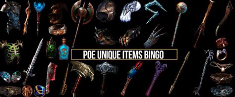 PoE Unique Items Bingo (Need to Rework List :3) : r/pathofexile