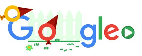 Stay and Play at Home with Popular Past Google Doodles: Garden Gnomes (2018)