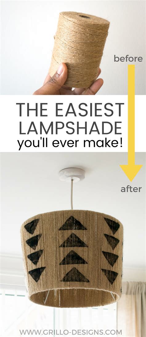 The Easiest DIY Jute Lampshade You'll Ever Make! • Grillo Designs