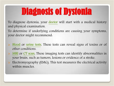 PPT - Dystonia: Causes, Types, Symptoms, and Treatments PowerPoint Presentation - ID:7566662