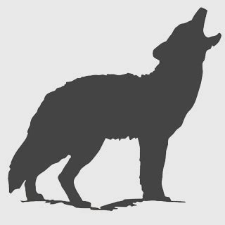 Coyote Howling Silhouette at GetDrawings | Free download