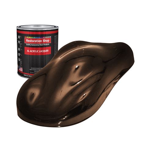 Restoration Shop - Mahogany Brown Metallic Acrylic Lacquer Auto Paint - Quart Paint Color Only ...