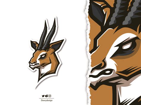 Gazelle mascot logo by Deery Design on Dribbble