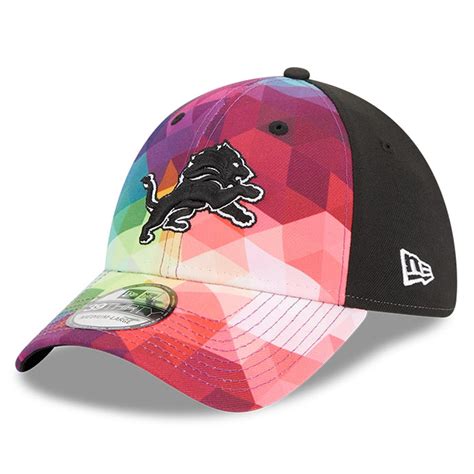 Men's New Era Pink Detroit Lions 2023 NFL Crucial Catch 39THIRTY Flex Hat