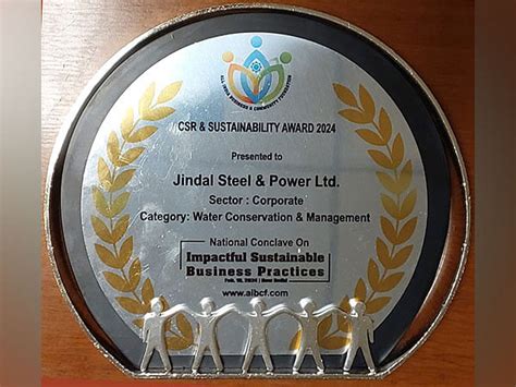 Jindal Steel & Power Receives Recognition for Outstanding CSR Contribution in Sustainable Water ...