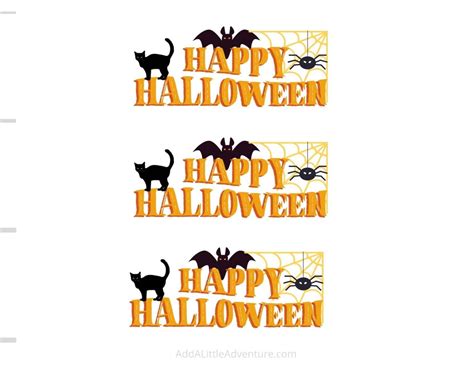 Halloween Water Bottle Labels - Free Printables