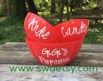 Personalized popcorn bowl | Etsy