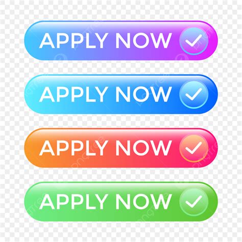 Apply Now Vector Design Images, Gradient Apply Now Button Set Illustration, Apply Now, Button ...