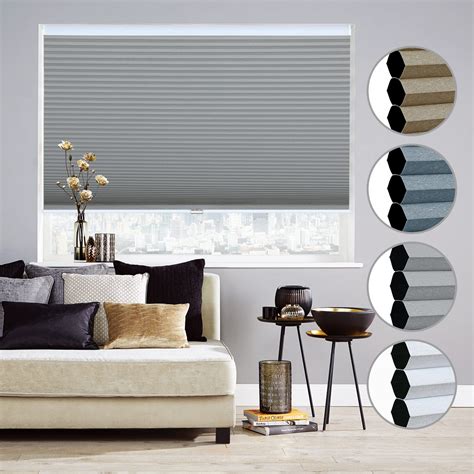 Homebox Cordless 100% Blackout Cellular Shades for Home,Shades for Indoor Windows, Honeycomb ...