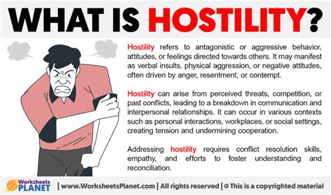 What is Hostility | Definition of Hostility