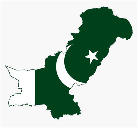 Flag Map Of Pakistan - Pakistan Map With Kashmir, HD Png Download - kindpng