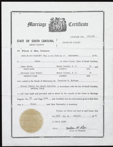 Marriage Certificate