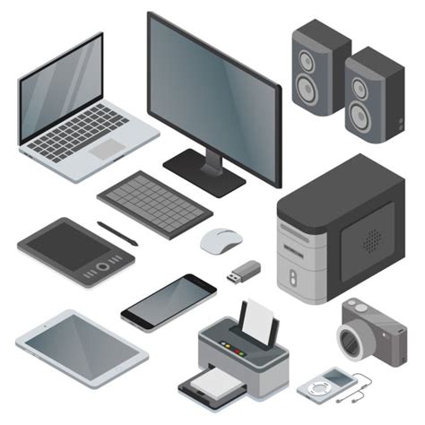 Electronic Device Banner Vector Hd Images, Isometric Electronic Devices ...